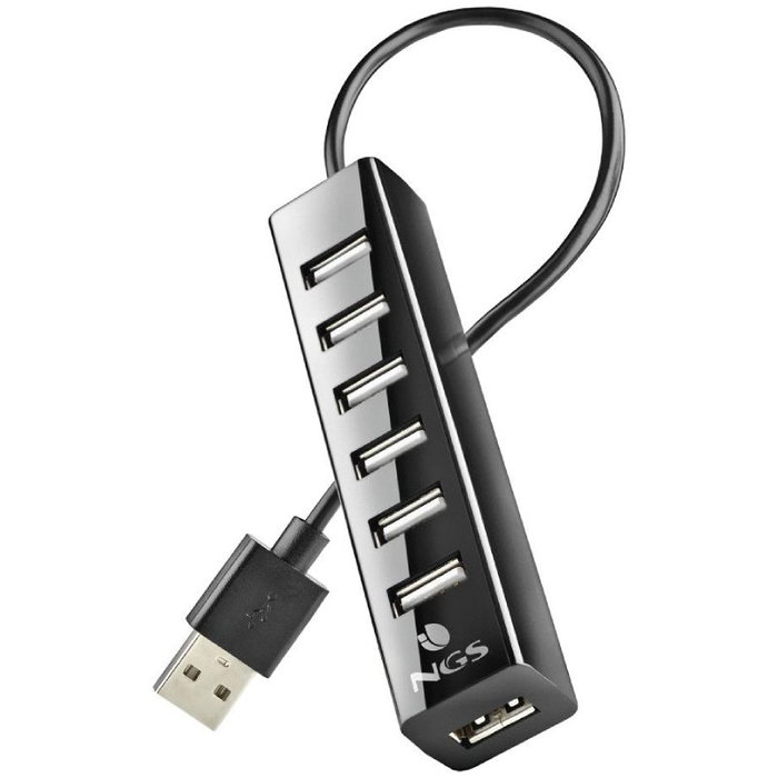 Ngs Hub USB 2.0 con alimentación externa iHub7 Tiny 7 puertos USB